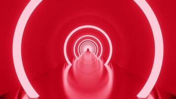 vermelho túnel com brilhante fundo vj ciclo video