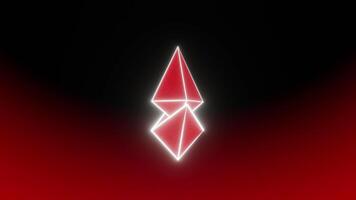 vermelho sinal do rodado ethereum indicador dentro criptografia inverno vj ciclo video