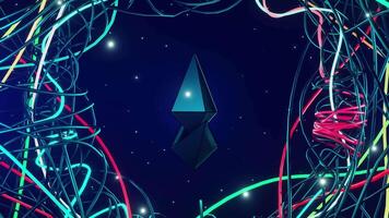 espaço viagem ethereum criptografia fundo video