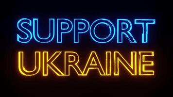 supporto Ucraina ruotato testo animazione ciclo continuo sfondo video