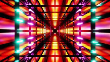 multicolor túnel con reflejado cúbico paredes antecedentes vj lazo video