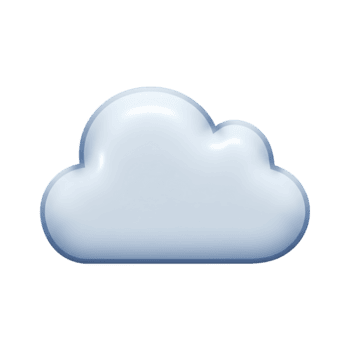 brillante blanco 3d nube icono - Perfecto para clima, nube informática, y datos conceptos png