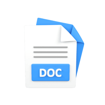 doc Arquivo documento tipo isolado 3d render ícone ilustração png