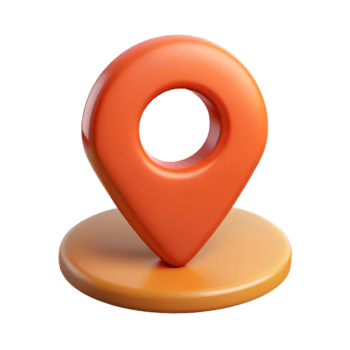 3D Location Pin Icon with Soft Plastic Texture Navigation Marker Render for Maps and Apps png