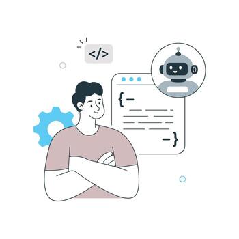 ai web desarrollo ilustración. eps 10 archivo vector