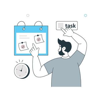 Task Management illustration. EPS 10 File vector