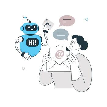 automatización larva del moscardón ilustración. eps 10 archivo vector