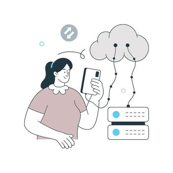 Cloud Hosting Illustration. EPS 10 File vector