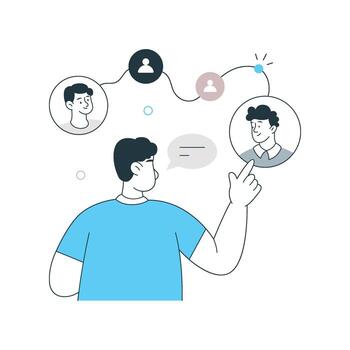 Connection Build Illustration. EPS 10 File vector