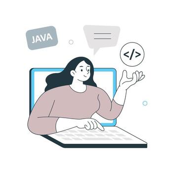 Source Code Illustration. EPS 10 File vector