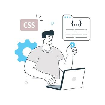 Software Engineer Illustration. EPS 10 File vector