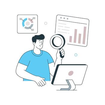 Web Analysis Illustration. EPS 10 File vector