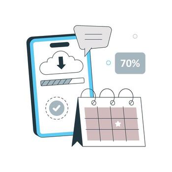 Software Release Illustration. EPS 10 File vector