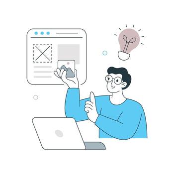 Web Content Illustration. EPS 10 File vector