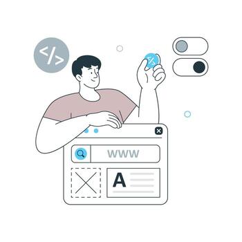 Web Designer Illustration. EPS 10 File vector