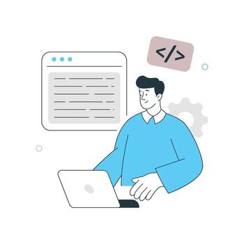 Software Developer Illustration. EPS 10 File vector