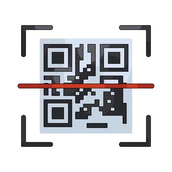 ilustración de un qr código escanear vector