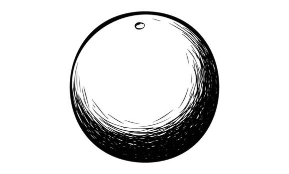 Monochrome drawn egg with crosshatch texture on white background vector