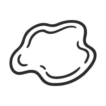 resumen negro y blanco gota línea Arte con orgánico forma y suave curvas vector