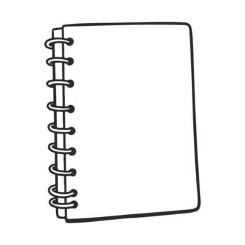 Simple spiral-bound blank notebook with minimalist design vector