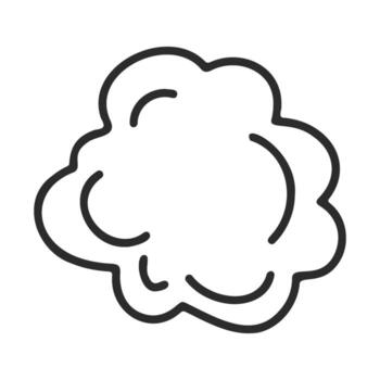 Black outline of a large splash shape on white background vector