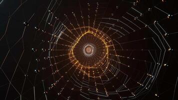 branco e laranja infinito néon rede tecido fundo vj ciclo dentro 4k video
