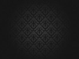 Seamless ornament on black background. Wallpaper pattern. Luxury floral wallpaper vector