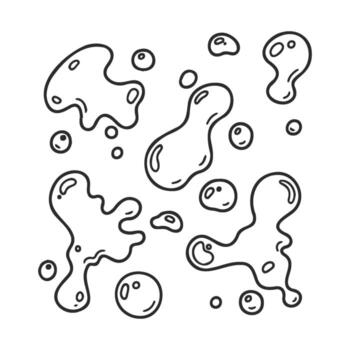 resumen negro y blanco líquido gota modelo con gotas vector