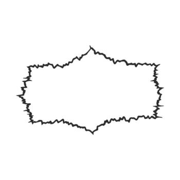 Abstract torn paper border design with jagged edge frame vector