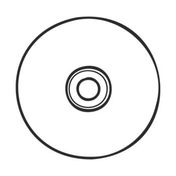 Simplified black and white circular design with concentric circles vector
