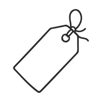 Blank price tag with string for branding or retail display vector