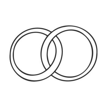 Interlocking circles symbolizing unity and connection vector