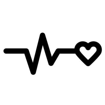 Heart wave solid style vector