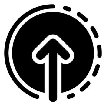 uno hacer clic subir línea icono vector