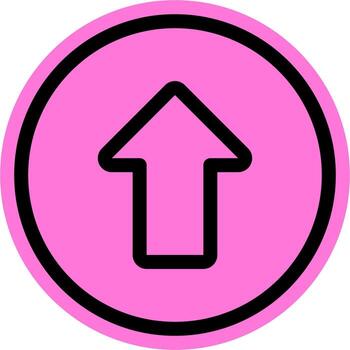 uno hacer clic subir sólido color icono icono vector