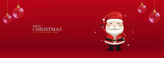 Santa Claus in red Christmas theme vector