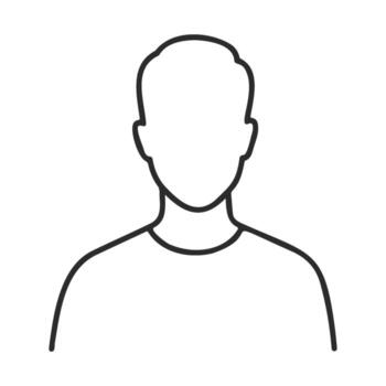 Outline of anonymous man icon on white background vector