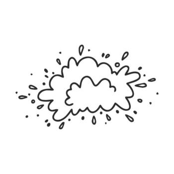 Hand drawnabstract explosion shape with dynamic burst lines vector