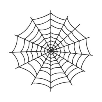 Intricate spider web design with detailed symmetrical patterns vector