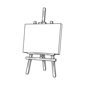 Empty artist easel with canvas awaiting creative expression in a studio setting vector