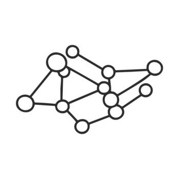 resumen geométrico red de interconectado nodos y líneas vector
