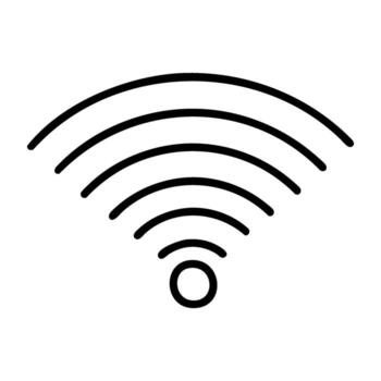 Wifi señal icono con concéntrico curvas indicando conectividad vector