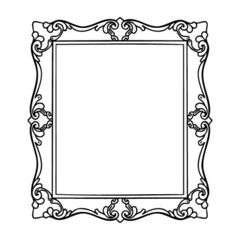 florido rectangular imagen marco con decorativo floral modelo vector