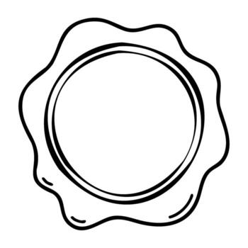 Minimalist spiral shape with thick lines and dynamic swirls vector