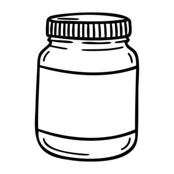 blanco etiqueta tarro línea dibujo para personalizado diseño proyectos vector