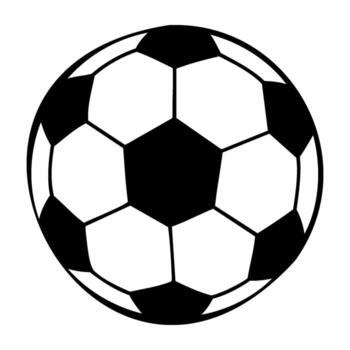 Classic soccer ball with hexagonal and pentagonal black patterns vector