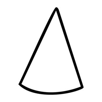 Simple geometric triangle with outlined form in black and white vector
