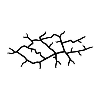 Abstract line art of branching root structure vector