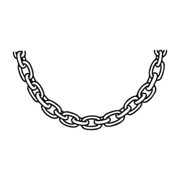 contorno de un soltero vinculado cadena vector