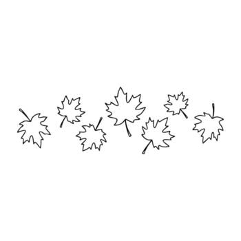 contorno de flotante arce hojas en un blanco antecedentes vector